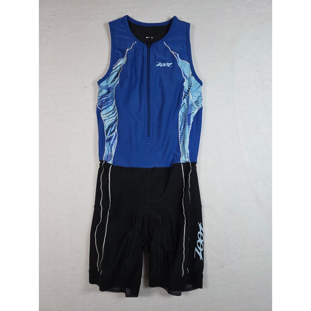 Zoot Triathlon‎ Suit Sleeveless Padded Trisuit Blue Black XS S Training Racing